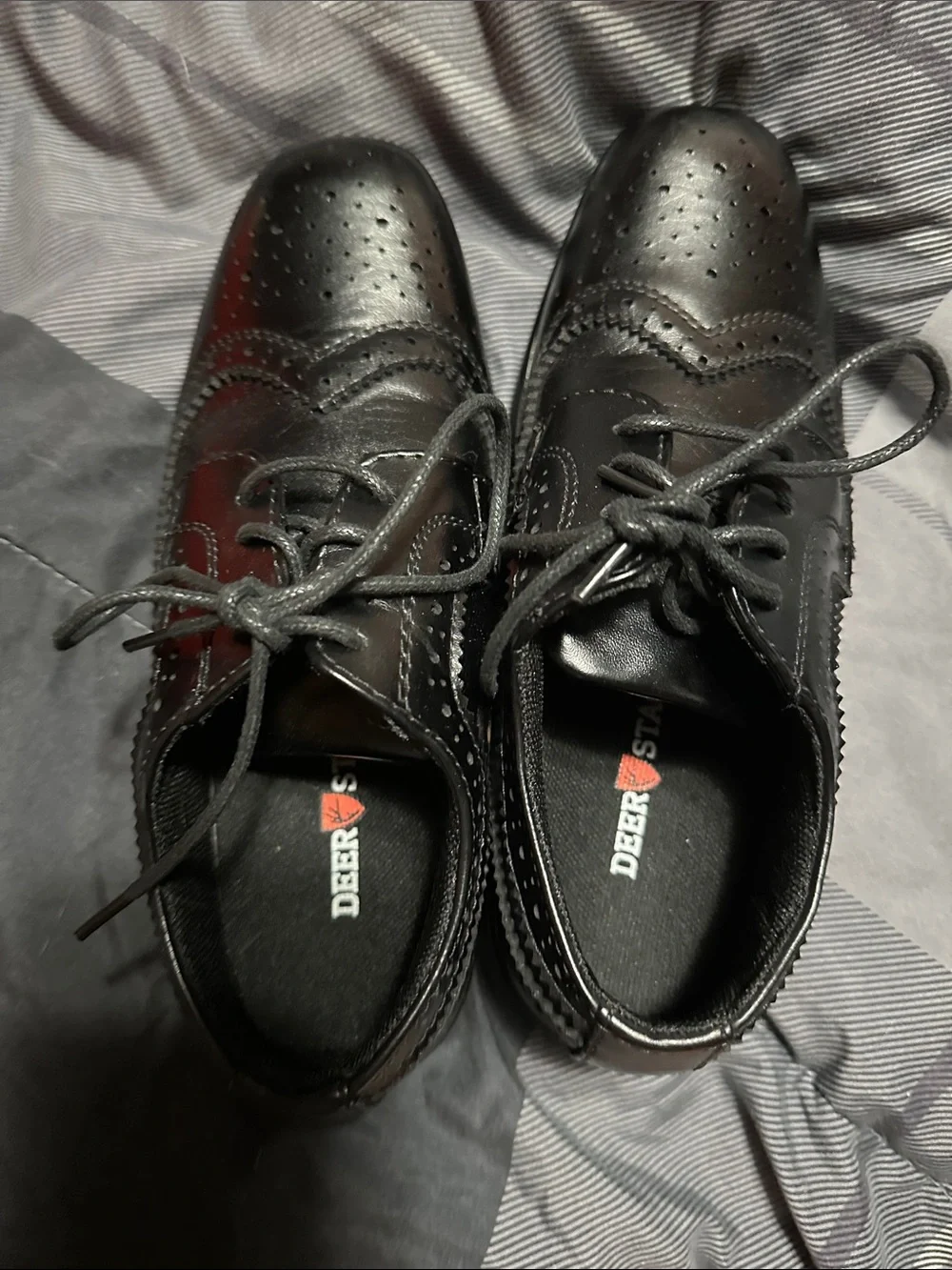 Classic Black boys Wingtip Oxford Shoes